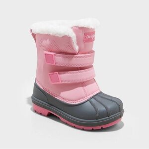 Cat & Jack Girls Waterproof Pink Winter Boots AEX57 Denver Size 12 NEW